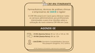 CRF-RN Itinerante: Caicó recebe primeira edição do programa em 2022