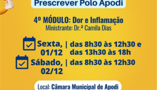 4º módulo do curso Prescrever Polo-Caicó inicia no próximo dia 01/12